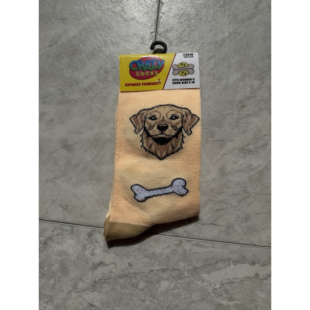 Crazy Socks Retriever Dog Women's Shoe Size 5-10